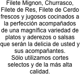 Filete Mignon, Churrasco, Filete de